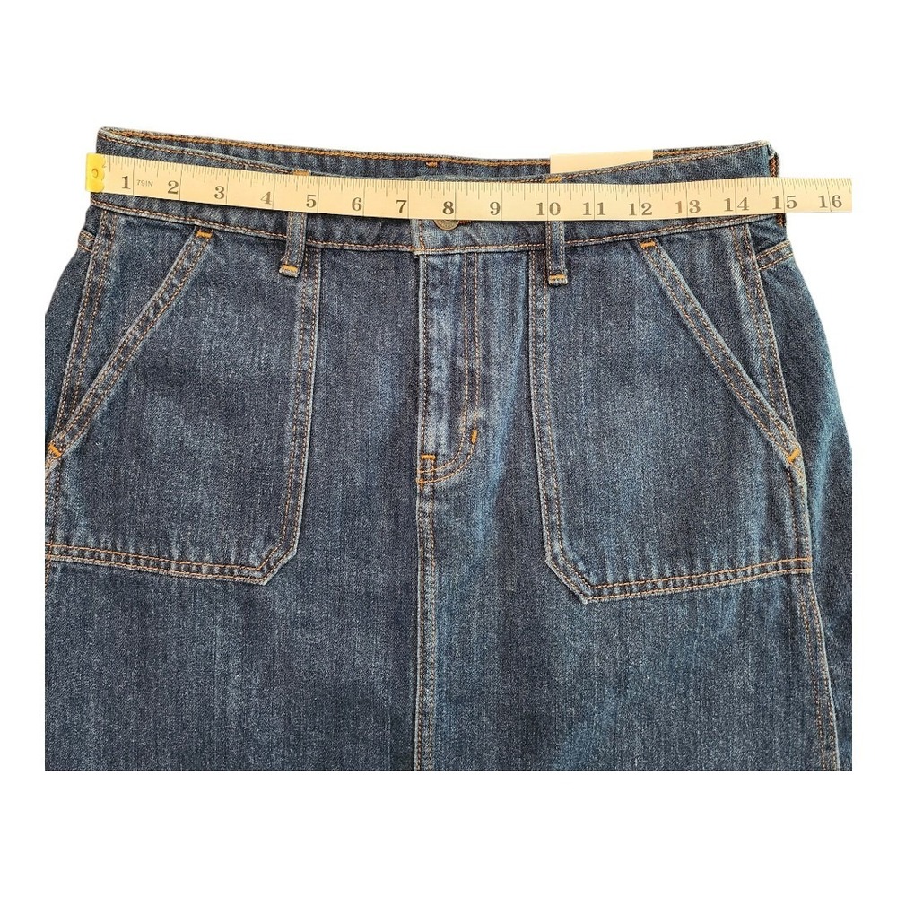 NWT Old Navy Mini Skirt Blue Jean Denim Womens Size 2 100% Cotton Pockets Boho - Picture 3 of 7